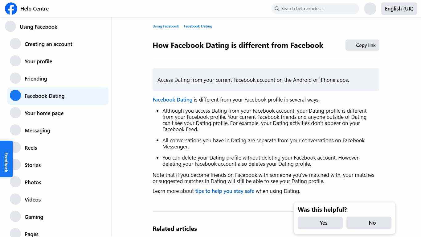 How Facebook Dating is different from Facebook Facebook Help Centre