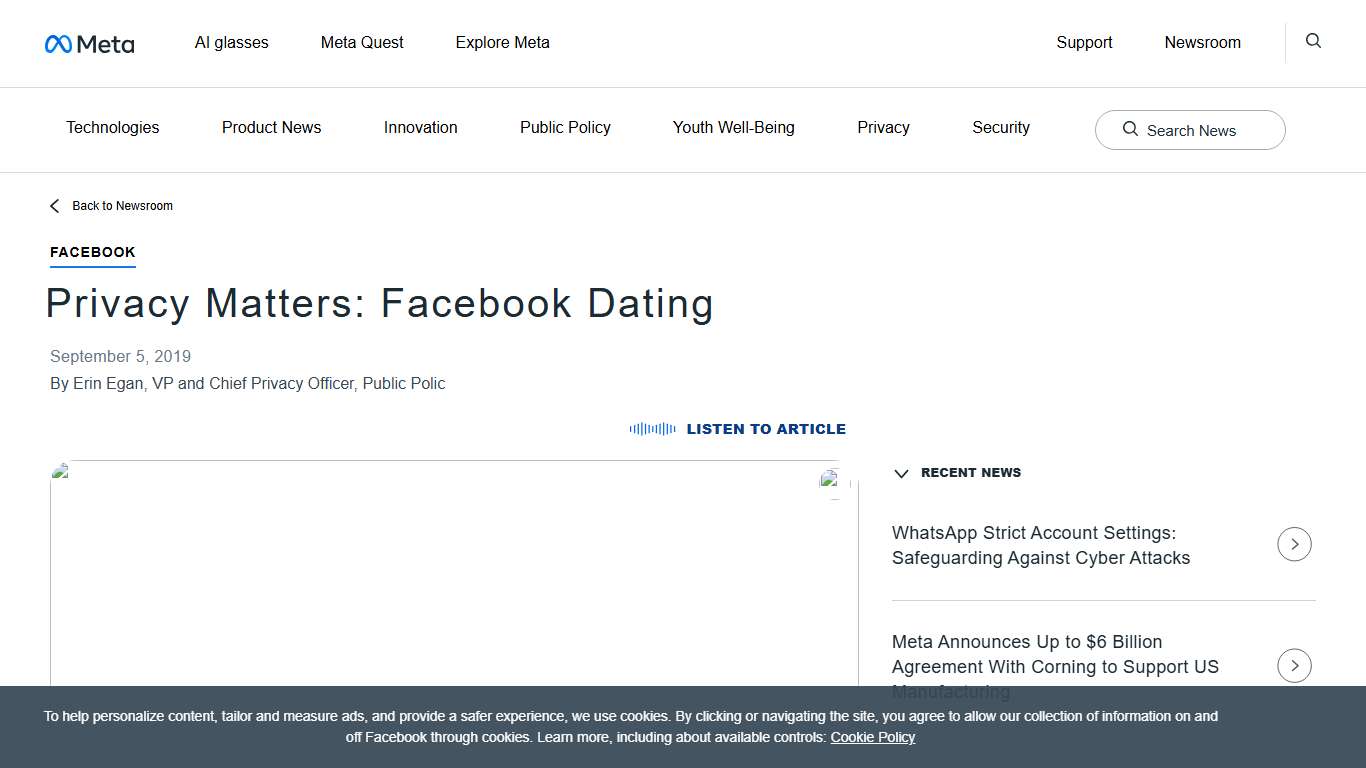 Privacy Matters: Facebook Dating
